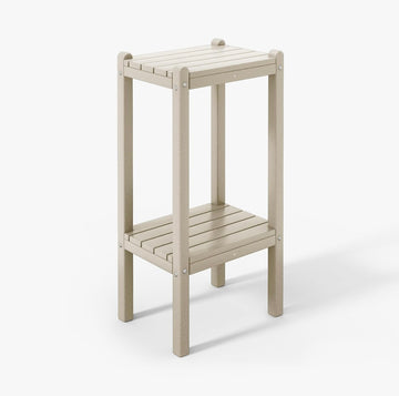 Two Shelf 36” Tall Side Table